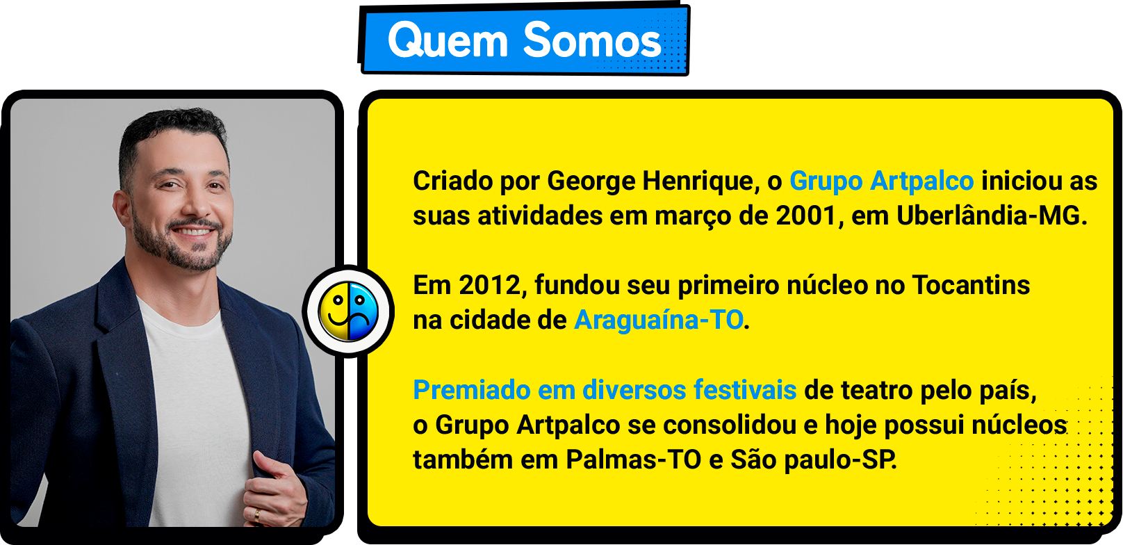 Membros do grupo Artpalco em uma apresentação